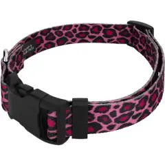 Country Brook Petz Pink Leopard Deluxe Dog Collar - Made In The U.S.A.