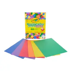 Crayola 48 Page Construction Paper with Pop Out Shapes: Multicolor, 9x12 Inches, Uncoated, Valentine's Day Theme