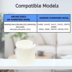 Nispira MAF1 Super Humidifier Wick Filter Replacement for Air-care MA1200, MA1201, MA0950 and Kenmore 14906, 14410, 14411, 15412, 29979, 4 Packs