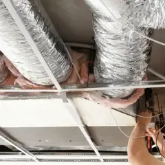 VEVOR Dryer Vent Hose, 8'' Insulated Flexible Duct 25FT Long with 2 Duct Clamps, Heavy-Duty Three Layer Protection, Silver