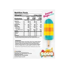 JonnyPops Minis Sour Blue Raspberry Organic Ice Pops - 6.72 fl oz/6ct