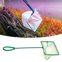 Unique Bargains Aquarium Fish Net Aquarium Fish Tank Accessories Small Fish Fine Net Green 6'' 3Pcs