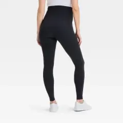 Over Belly High-Rise Postpartum Active Maternity Leggings - Isabel Maternity by Ingrid & Isabel&trade; Black
