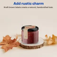 Avery Kraft Brown Wraparound Band Labels with Sure Feed, 2-3/8" x 8", 75 Kraft Brown Labels, Laser/Inkjet Printable Labels