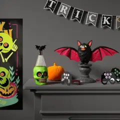 16" Light and Sound Bat on Pedestal Halloween Decorative Prop - Hyde and EEK! Boutique&trade;: Indoor Animated Decor