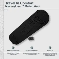 COCOON - Premium - MummyLiner Merino Wool - Black