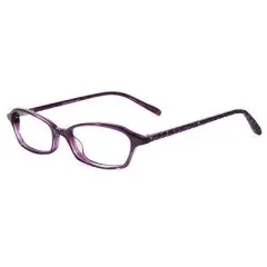 Jones New York J220 49mm Unisex Acetate Rectangular Designer Eyeglasses OR Blue Light Filter OR Reading Glasses in Purple