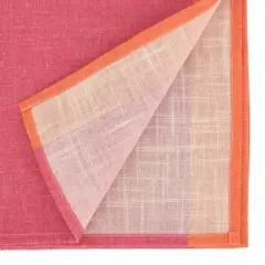 Saro Lifestyle Color-Blocked Edge Table Runner, Pink, 16"x72"