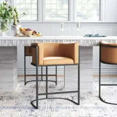 Cosmopolitan Metal Counter Height Barstool - Manhattan Comfort