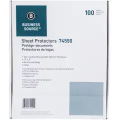 Business Source Top Loading Poly Sheet Protectors