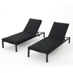 Christopher Knight Home Navan Outdoor Mesh and Aluminum Chaise Lounge with Cushion