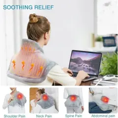 Heating Pad for Neck and Shoulders, 22"x19" Electric Fast Heating Pad for Pain Relief and Deep Pressure Therapy