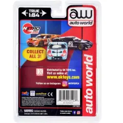 1966 Ford GT40 RHD #1 Light Blue with Stripes Limited Edition to 6000 pieces Worldwide 1/64 Diecast Model Car by Auto World