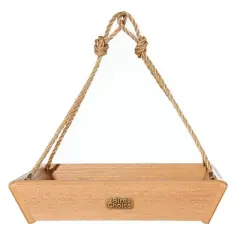 Birds Choice Spruce Creek Collection Hanging Tray Novelty Bird Feeders 3" Natural Teak