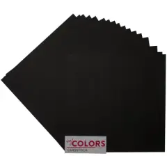 My Colors Canvas Cardstock Bundle 12"X12" 18/Pkg-Black Magic