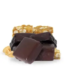 Gourmet Dark Chocolate Covered Peanut Brittle Gift Box by Its Delish, 16 Oz (1 LB) | English Toffee Squares
