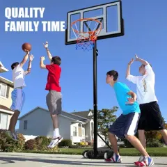 SKONYON 32" Portable Basketball Hoop System 5-7FT Height Adjustable Basketball Goal for Indoor and Outdoor