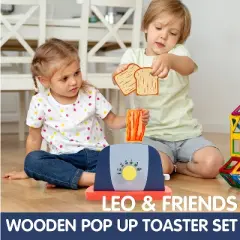 Leo & Friends Wooden Pop Up Toaster Set