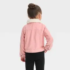 OshKosh B'gosh Toddler Girls' Sherpa Lined Corduroy Jacket - Pink