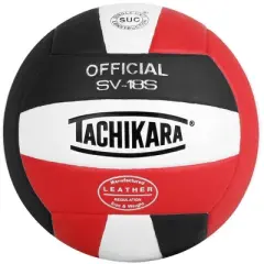 Tachikara Indoor Composite Volleyball - Scarlet/White/Black