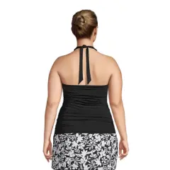 Lands' End Women's Chlorine Resistant Square Neck Halter Tankini Swimsuit Top