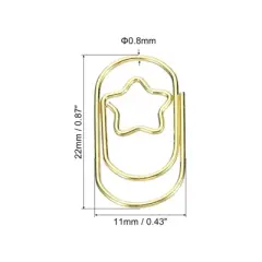Unique Bargains Star-Shaped  Metal Prevent Tearing Pages Home Paper Clip 20 Pcs