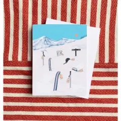 Winter Ski Yard Sale Greeting Card Pack (8 ct.) by Ramus & Co