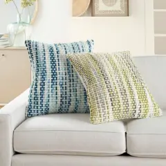 20"x20" Oversize Life Styles Spacedye Basketweave Square Throw Pillow - Mina Victory