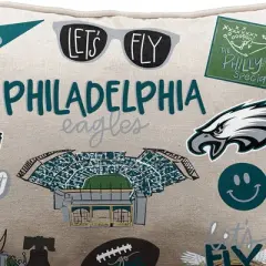 NFL Philadelphia Eagles Loco Fan Canvas Decor Throw Pillow