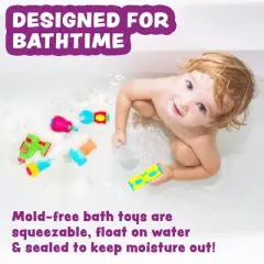 Tub Works Tools Mold Free Bath Toys, 6 Pack