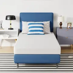 FDW 6 inch Green Tea Cooling Gel Memory Foam Mattress & Marbling on Normal Foam Mattress, CertiPUR-US Certified, Bed-in-a-Box,Pressure-Relieving