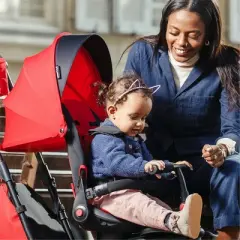 smarTrike STR7 Pushchair, Stroller, and Tricycle for 6-36 Months, With 5-Point Harness, Detachable Canopy, Storage bag, and Removeable Pedals, Red