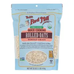 Bob's Red Mill Organic Quick Cooking Rolled Oats Whole Grain - Case of 4/16 oz