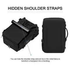 Luupatchy 18.1" Anti-Theft Travel Backpack with Separate Shoe Compartment & Convertible Duffel Design,Travel Bag for Business, Hiking, Camping