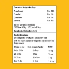 Bone Broth For Dogs and Cats, Chicken Flavor, Left Coast Performance, 8oz