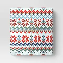 30&rdquo; 90 sq ft Christmas Roll Wrap Scandinavian Sweater Pattern - Wondershop&trade;