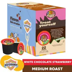 Decaf White Chocolate Strawberry Flavored Coffee Pods