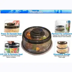 5 Star Super Deals Vacuum Seal Food Storage Container Stackable Design Dishwasher Safe and BPA-Free Materials Freshness-Locking, Vacuum Pump Lid