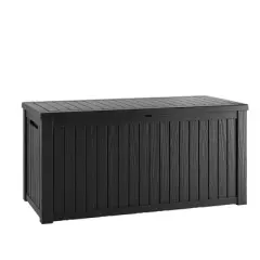 Chic Crate - Force 120Gal Deck Box - Hurricane-Proof HDPE Resin w/ SmartLock Pro & NanoShield - Patio/Garden/Pool Storage
