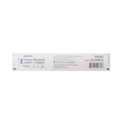 McKesson Tongue Depressor, Sterile, Junior, 5 1/2 in., 100 Count, 1 Pack