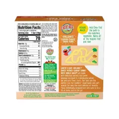Earth's Best Organic Sweet Potato Carrot Toddler Snack Bars Sesame Street Sunny Days - 7ct