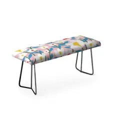 Maritza Lisa White Springs Florals Bench Pink/Black - Deny Designs