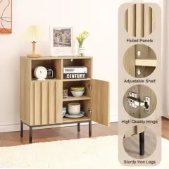 Sideboard Buffet Cabinet, Storage Cabinet Cupboard Table with Adjustable Shelves, Hallway Table