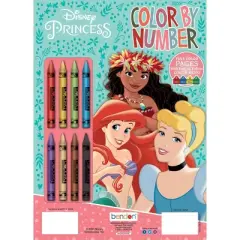 Disney Princess Color by Number with Crayons