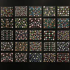 Wrapables 1700+ Kung Fu Santa Nail Stickers Nail Art 3D Nail Decal Sheets (50 sheets)