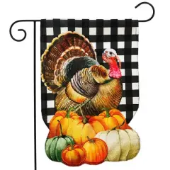 Briarwood Lane Fall Garden Flag 12x18 For Outdoor Harvest Turkey Burlap For Fall Garden Flag Flags For Outside
