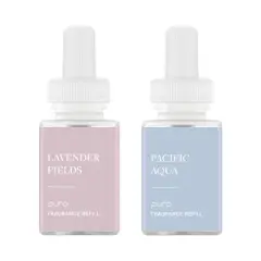 Pura Pacific Aqua & Lavender Fields Starter Kit: Smart Scent Diffuser with Refills