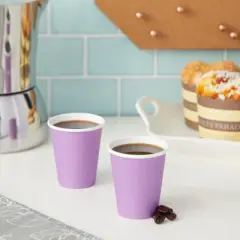 Stockroom Plus 600 Pack Purple Disposable 3oz Paper Cups for Espresso, Mouthwash, Tea, Coffee