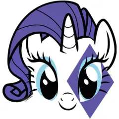 Girl's My Little Pony Rarity Purple Face T-Shirt