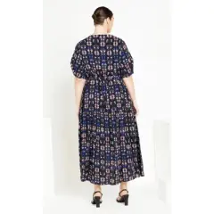 Women's Plus Size Val Print Dress - navy butterfly | AVENUE